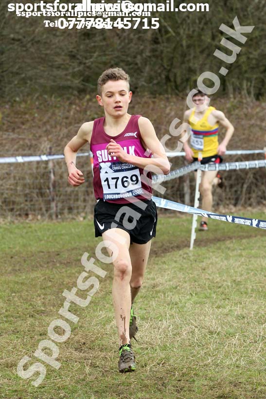Boys under-15s, 2020 British Athletics Inter Counties Cross Country Champs., Prestwold Hall, Loughborough. Photo: David T. Hewitson/Sports for All Pics